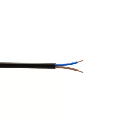 Câble 2X0,75 mm² H03VVH2F noir couronne 5m