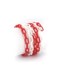 Chaine de signalisation 6mm x 2,5m, rouge/blanc - THIRARD