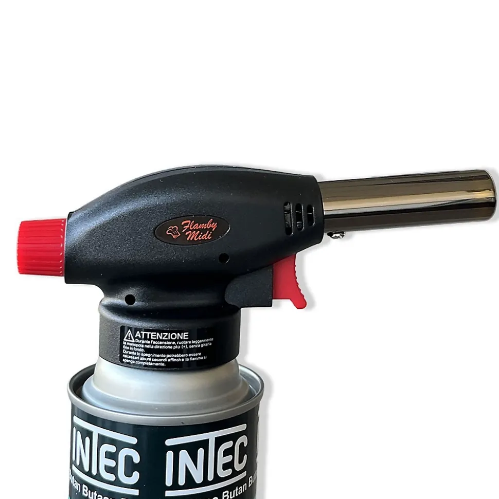 Chalumeau à gaz 180W - 360-C + Cartouche gaz butane 227gr - Chalumeau de cuisine Allumage auto piezo flamme réglable PROWELTEK