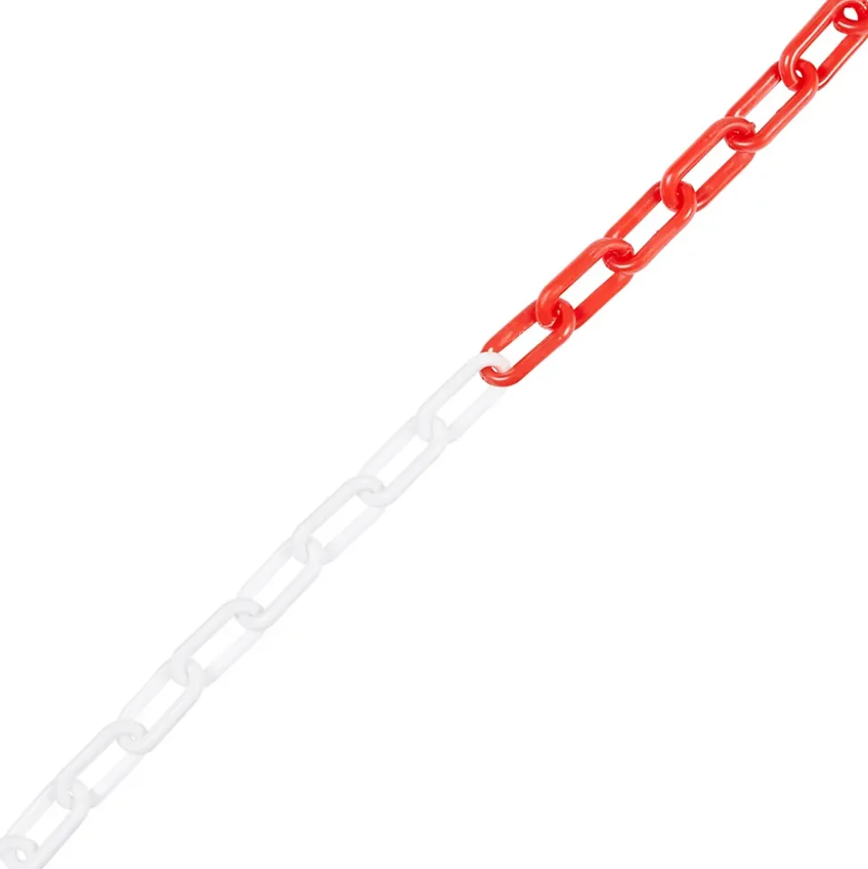 Chaîne de signalisation rouge et blanche ø6 mm x 10 m