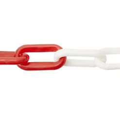 Chaîne de signalisation rouge et blanche Diall ø8 mm, vendue au mètre linéaire