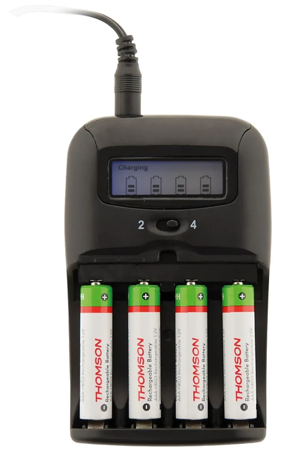 Chargeur à rechargement rapide pour piles AA et AAA (fournies) - Thomson