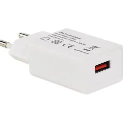 Chargeur USB A F - sur secteur 230V - 5V/2.4A (Smart Charge) - 12 W
