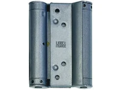 Charnière double action acier époxy gris Afbat 100 mm