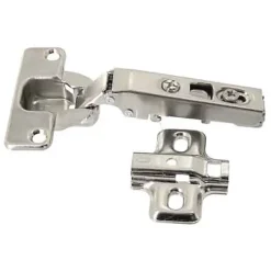 Charnière invisible clipsable acier nickelé pour porte Diall Ø35 mm 110°, lot de 2