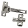 Charnière invisible key hole acier nickelé pour porte à demi-recouvrement Diall Ø26 mm 92°, lot de 2