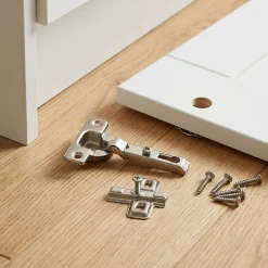Charnière invisible key hole acier nickelé pour porte à demi-recouvrement Diall Ø26 mm 92°, lot de 2