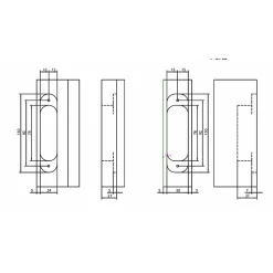 Charnière invisible - Zamac - Réglable et reversible - Noire