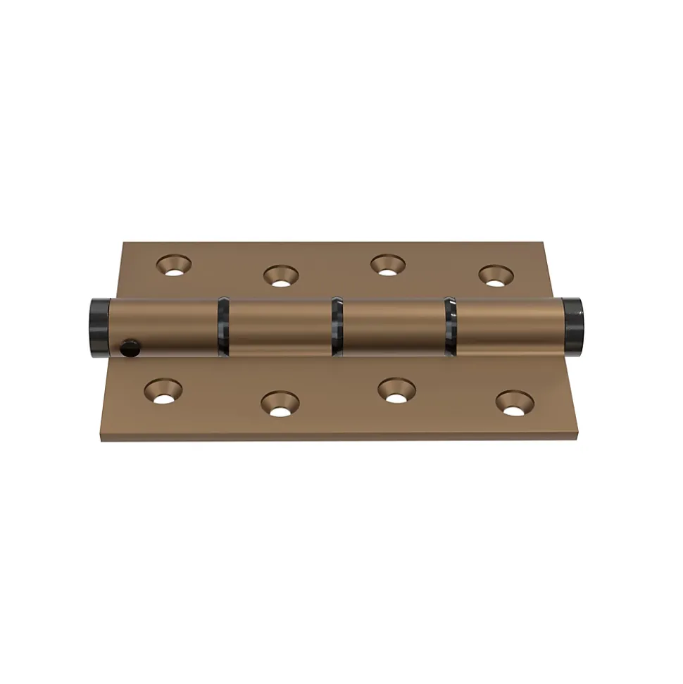 Charnière simple action à ressort, 120X40 mm, en aluminium anodisée bronze, pour porte de 40 mm