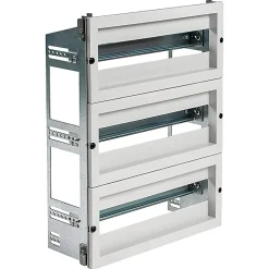 Chassis Modulaire 3 Rangées De 18 Modules Pour Armoire Polyester Ide Pol5040 Profondeur 200mm