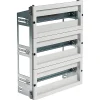 Chassis Modulaire 3 Rangées De 23 Modules Pour Armoire Polyester Ide Pol6050 Profondeur 230mm
