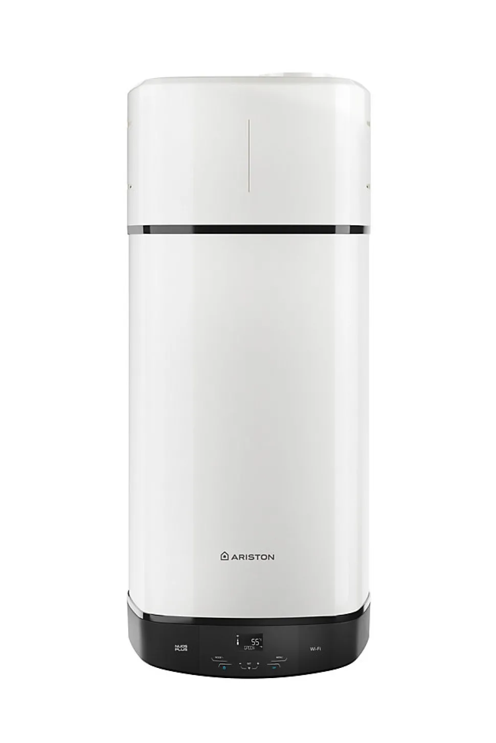 Chauffe-eau électrique thermodynamique connecté anode magnésium Ariston Nuos Plus S2 110L 3 personnes blanc