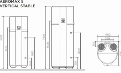 Chauffe-eau thermodynamique Calypso vertical mural 100L - ATLANTIC - 234511