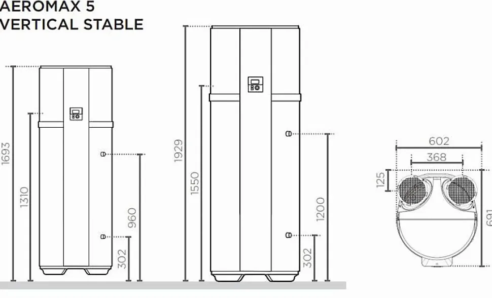 Chauffe-eau thermodynamique Calypso vertical mural 100L - ATLANTIC - 234511