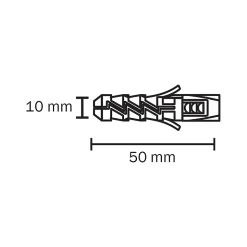 100 chevilles Diall nylon CL Ø6x30mm