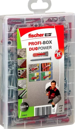 Chevilles Fischer profibox Duopower 160 pièces avec vis