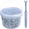 200 Chevilles à Frapper NHS D. 8 x Lt. 60 mm avec Vis Tête Fraisée (en seau) - D-Work