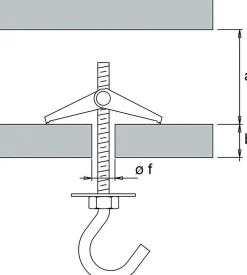2 chevilles à ressort pour charges moyennes Fischer M4x80mm