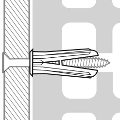 30 chevilles universelles Crampon Ø6 mm avec vis