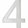 Chiffre 4 adhésif, inox, H.76mm - THIRARD