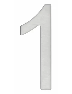 Chiffre 1 adhésif, inox, H.76mm - THIRARD