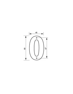 Chiffre 8, laiton, à visser, H.51mm, doré- THIRARD