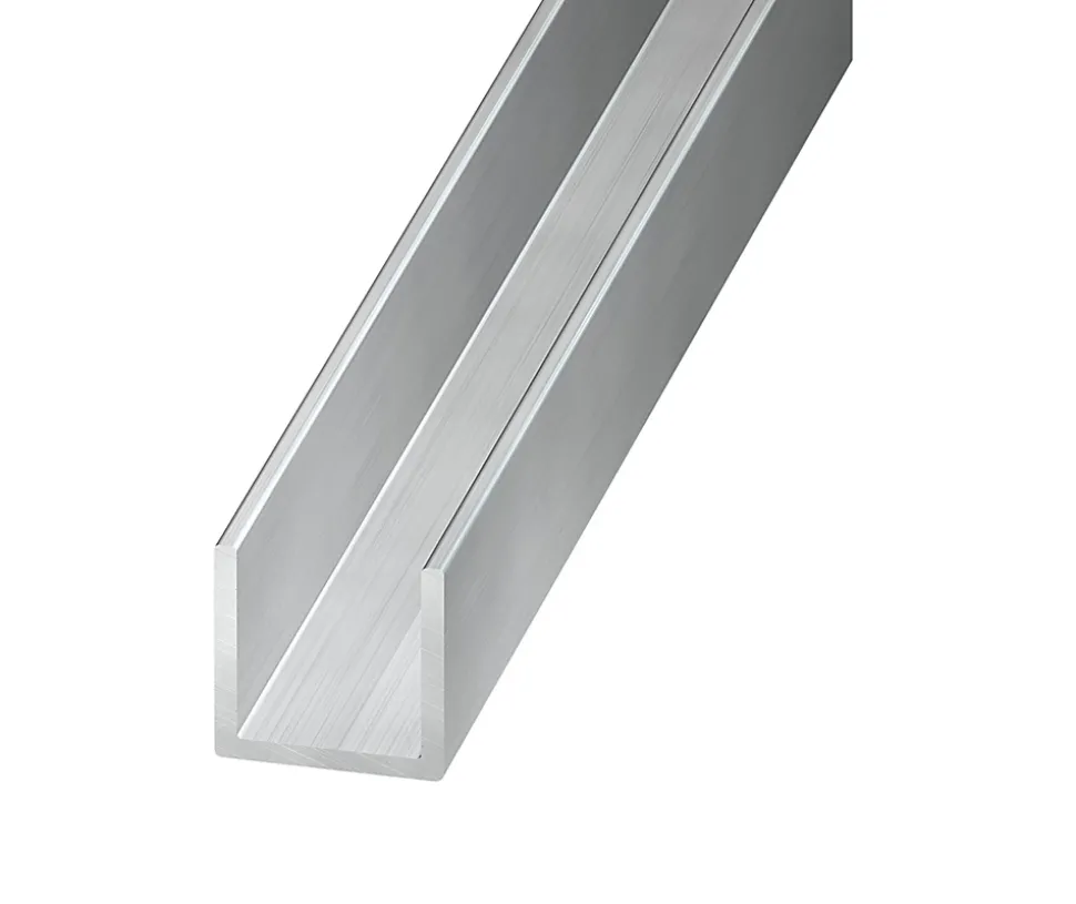 Cimaise aluminium brut 15 x 17 x 20 mm Ep. 1,5 mm, 2,5 m