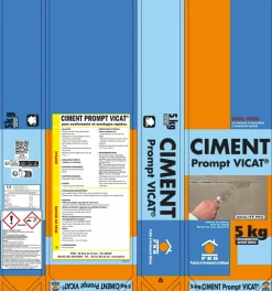 Ciment Prompt Naturel Vicat 1kg - Prise Ultra-Rapide, Haute Résistance Initiale - Idéal pour Réparations Express, Maçonnerie,