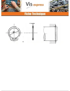 Circlip Extèrieur Inox Sur arbre Diamètre 8 - 10 pièces