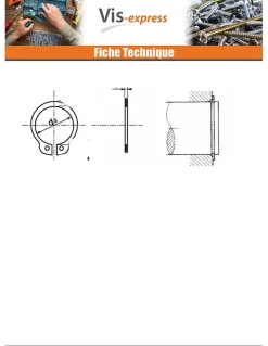 Circlip Extèrieur Inox Sur arbre Diamètre 10 - 1 pièce