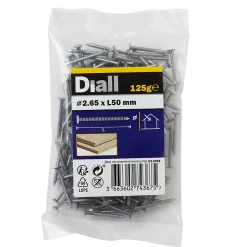 Clous à tige annelée 2,65x50 mm - sachet de 125g Diall