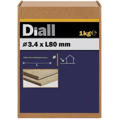 Clous torsadés en acier galvanisé 3,4x80 - 125g
