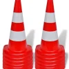 Cône de signalisation réfléchissant 10 pcs 50 cm Rouge et blanc