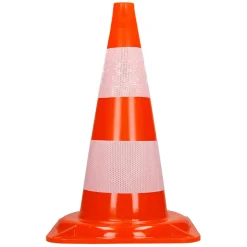 Cône de signalisation routière cône de chantier orange blanc 47 cm 7 pièces