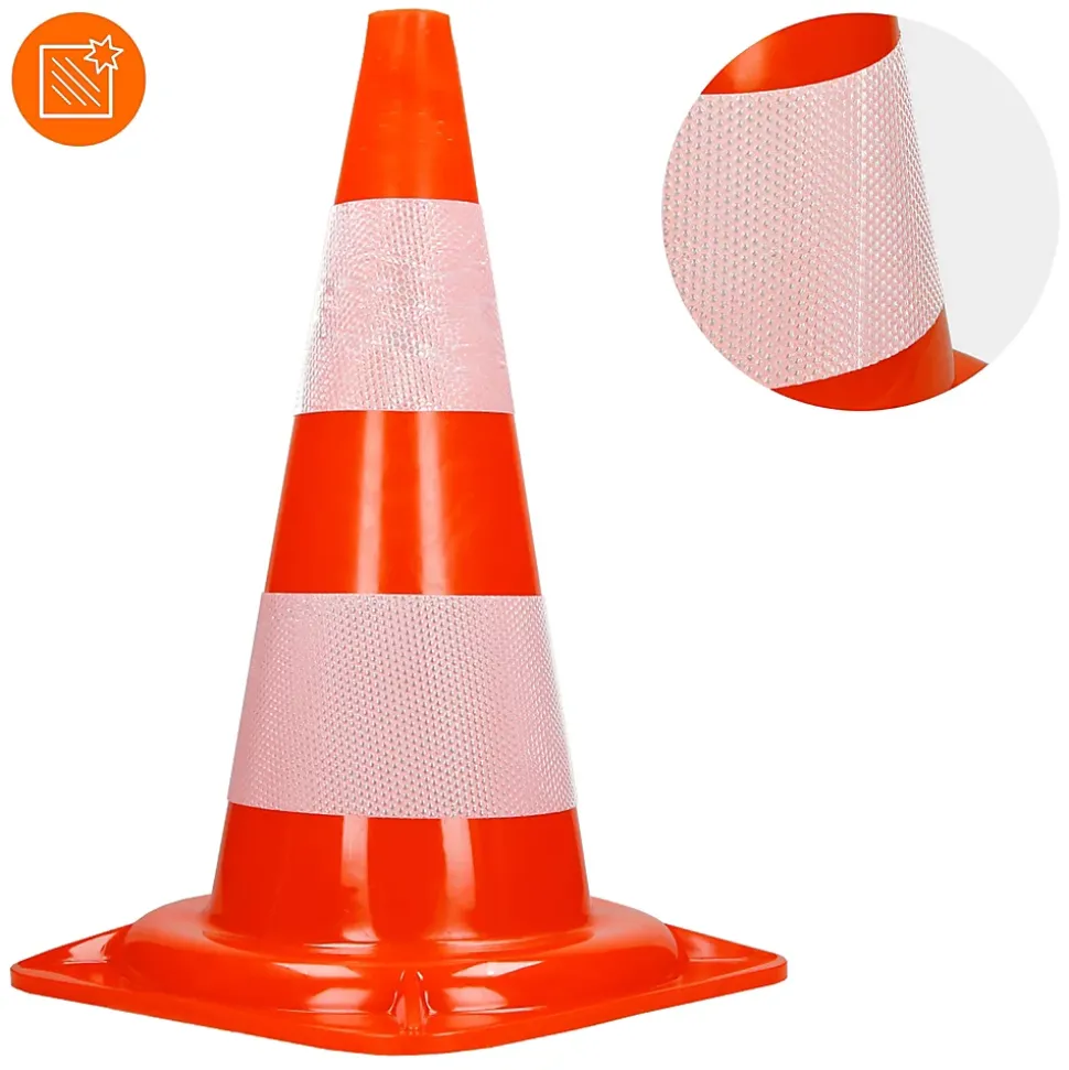 Cône de signalisation routière cône de chantier orange blanc 47 cm 7 pièces