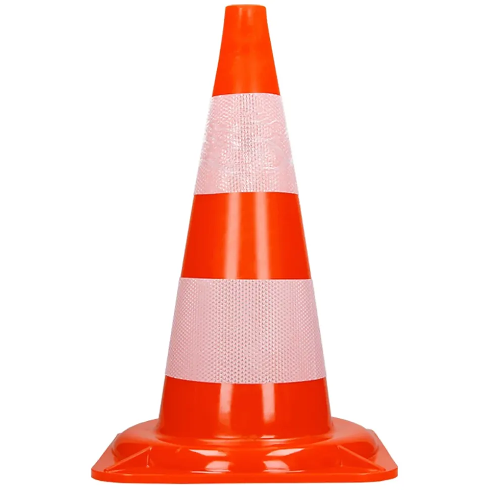 Cônes de signalisation routière cône de chantier orange blanc 47 cm 2 pièces