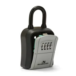 Coffre-fort à clés. Modèle de base avec cadenas. Gris