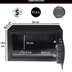 Coffre-fort MASTER LOCK X041ML 11L - Serrure Electronique - Idéal pour Bijoux, Papiers d'Identite