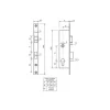 Coffre monopoint à larder 7/36 entraxe 85mm sans gâche - METALUX - F107360100