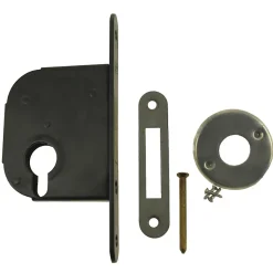 Coffre petit modèle pêne dormant axe 50mm profil européen noir bout carré - JPM - 235000-01-0X