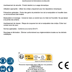 Coffret 800 Circlips Extérieurs avec Pince - DIN 471 - Zingué blanc - D-Work