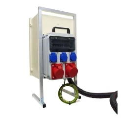 Coffret de chantier triphasé 6/18 kW - pack complet raccordement AIR 15m avec prises 32A 16A conforme ENEDIS