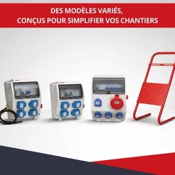 Coffret de Chantier Triphasé 440V ATOLE - 4P+N+T - IP44 IK08 - 32A - Coffret Électrique