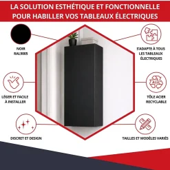 Coffret d'habillage ATOLE 13 modules en acier blanc pour tableaux éléctriques - H 920 x L 340 x P 140 mm - Réf. RCH400