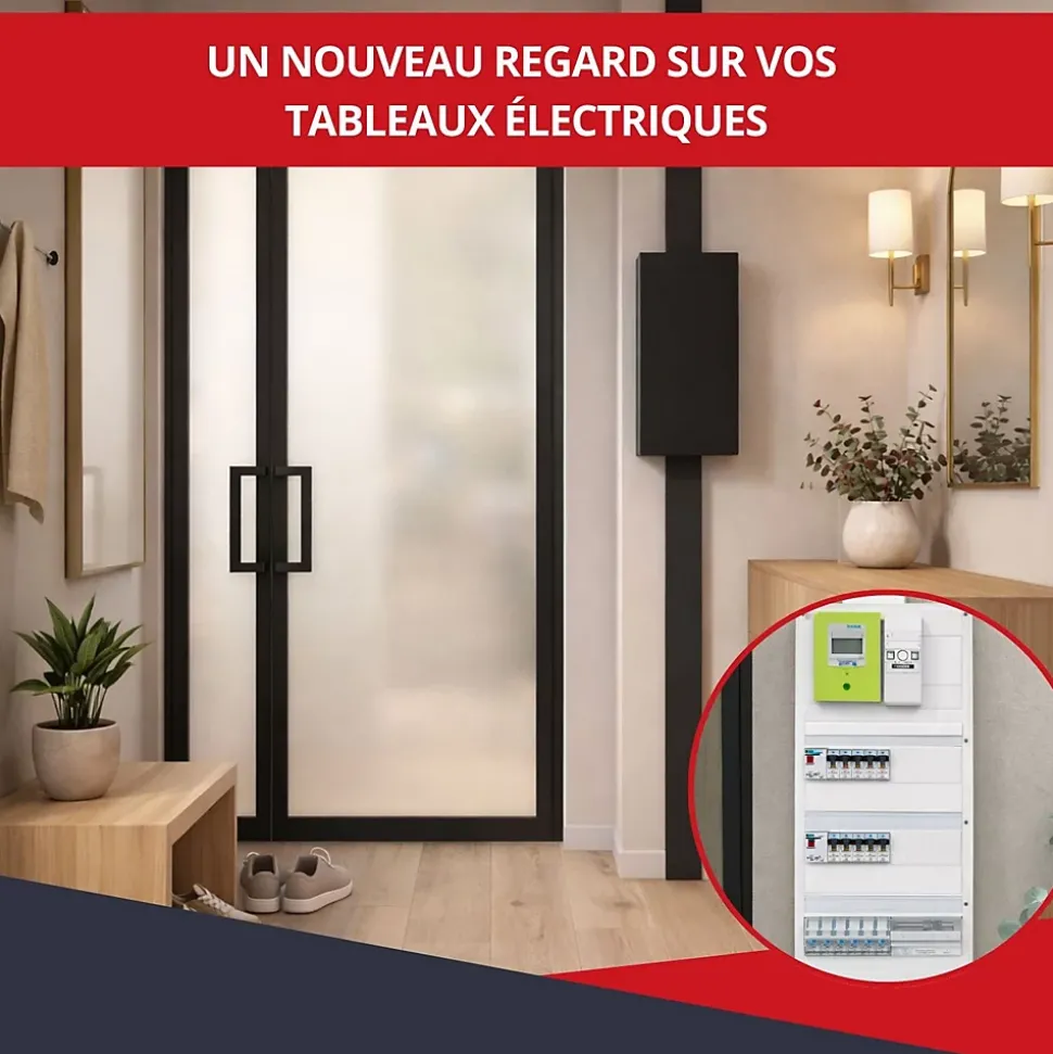 Coffret d'habillage ATOLE 13 modules en acier noir pour tableaux éléctriques - H 670 x L 340 x P 140 mm - Réf. RCH200NR