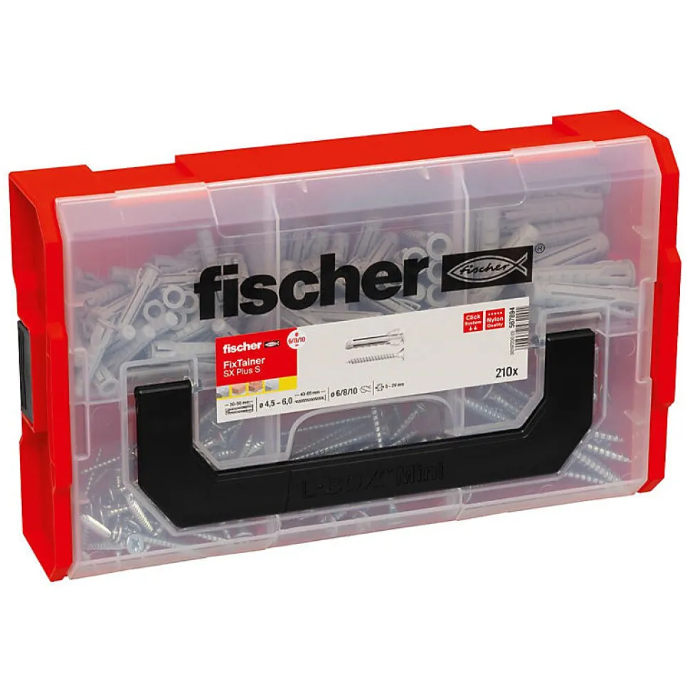 Coffret Fixtainer Chevilles Sx Plus 6,8 / 10 Avec Vis Fischer 567894