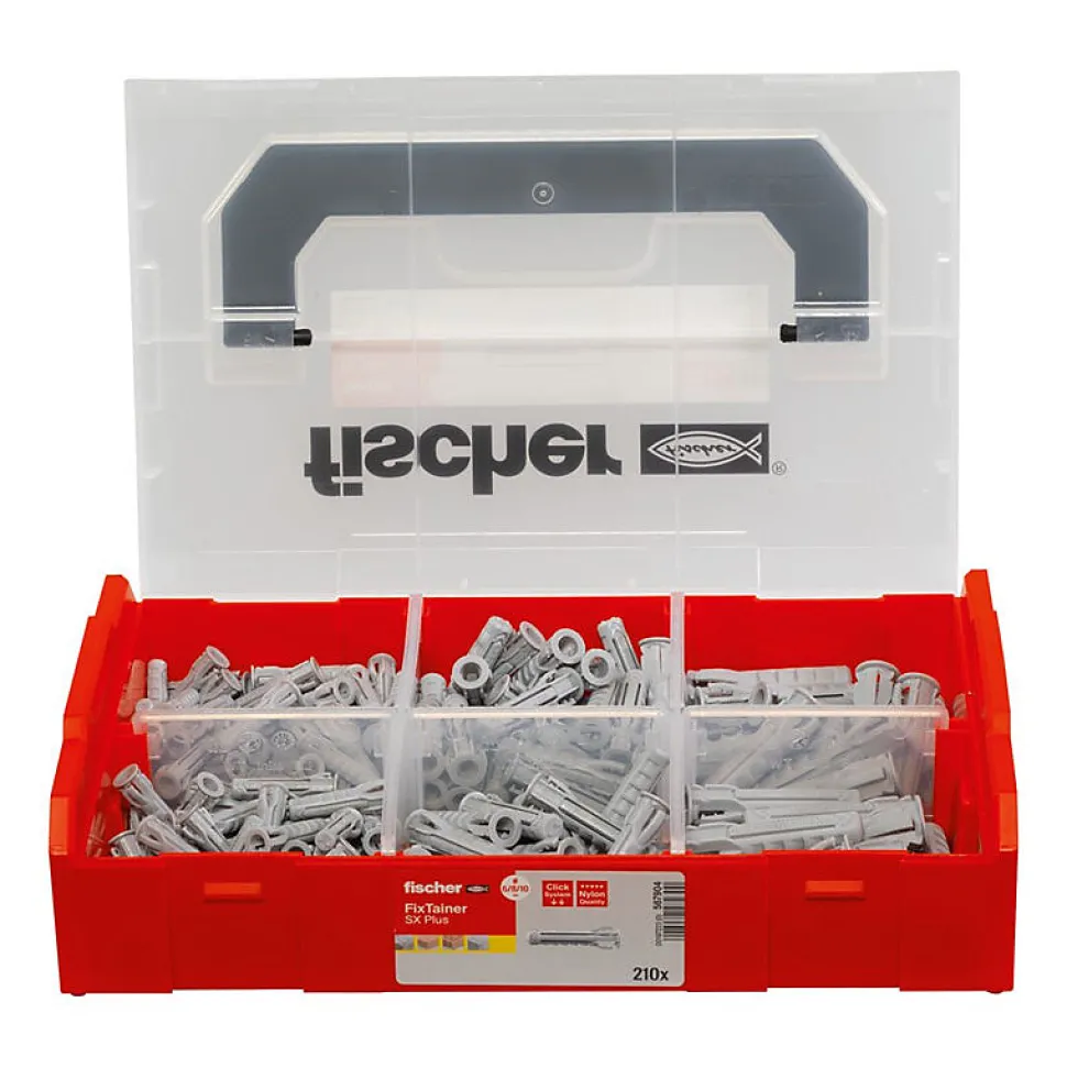 Coffret Fixtainer Chevilles Sx Plus 6,8 / 10 Fischer 567904 Sans Vis