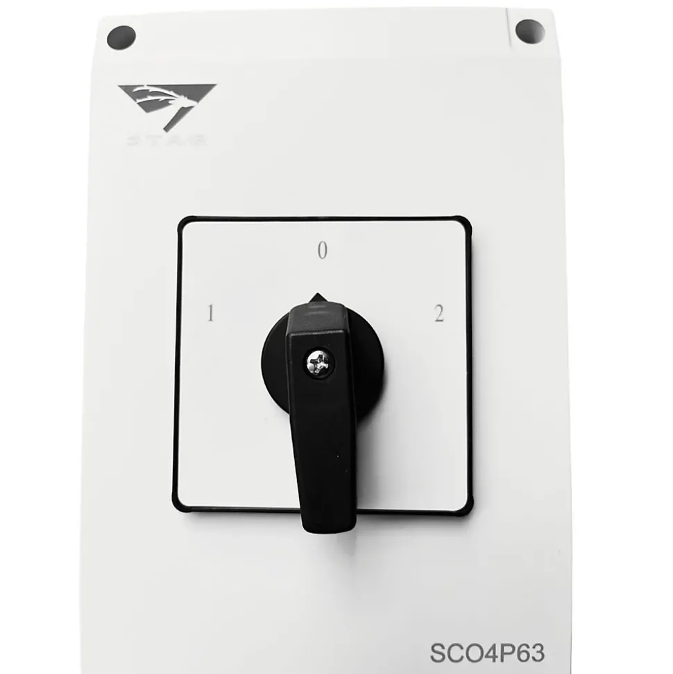 Coffret Inverseur De Source Manuel 63a Monophasé Ou Triphasé Pour Groupe électrogène - Avec Position 0