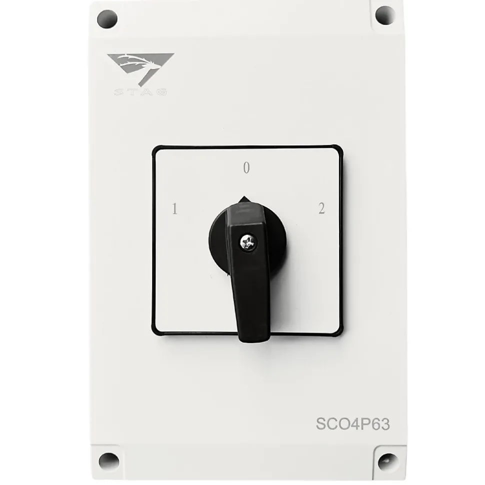 Coffret Inverseur De Source Manuel 63a Monophasé Ou Triphasé Pour Groupe électrogène - Avec Position 0