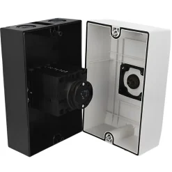 Coffret Inverseur De Source Manuel 40a Monophasé Ou Triphasé Pour Groupe électrogène - Avec Position 0